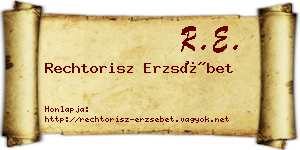 Rechtorisz Erzsébet névjegykártya